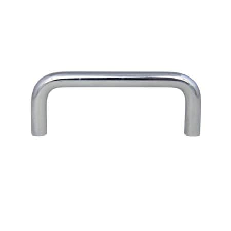 Crown 3-3/10" Wire Cabinet Pull with 3" Center to Center Satin Chrome Finish CHP353SC